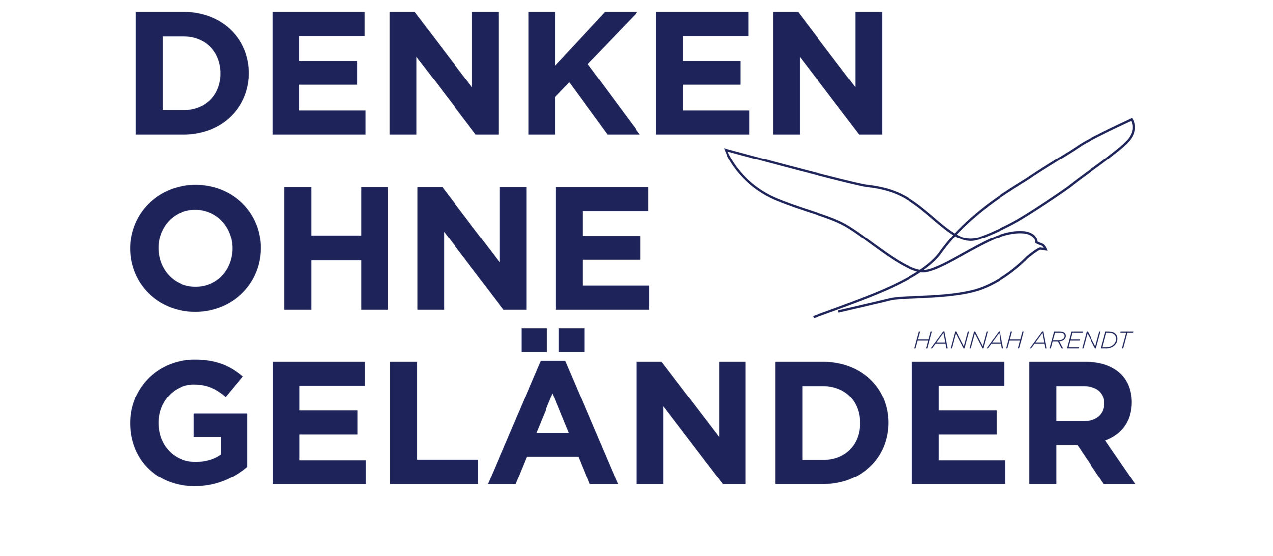 zitat-kleiner Überschrift "Denken ohne Geländer" - Zitat von Hannah Arendt