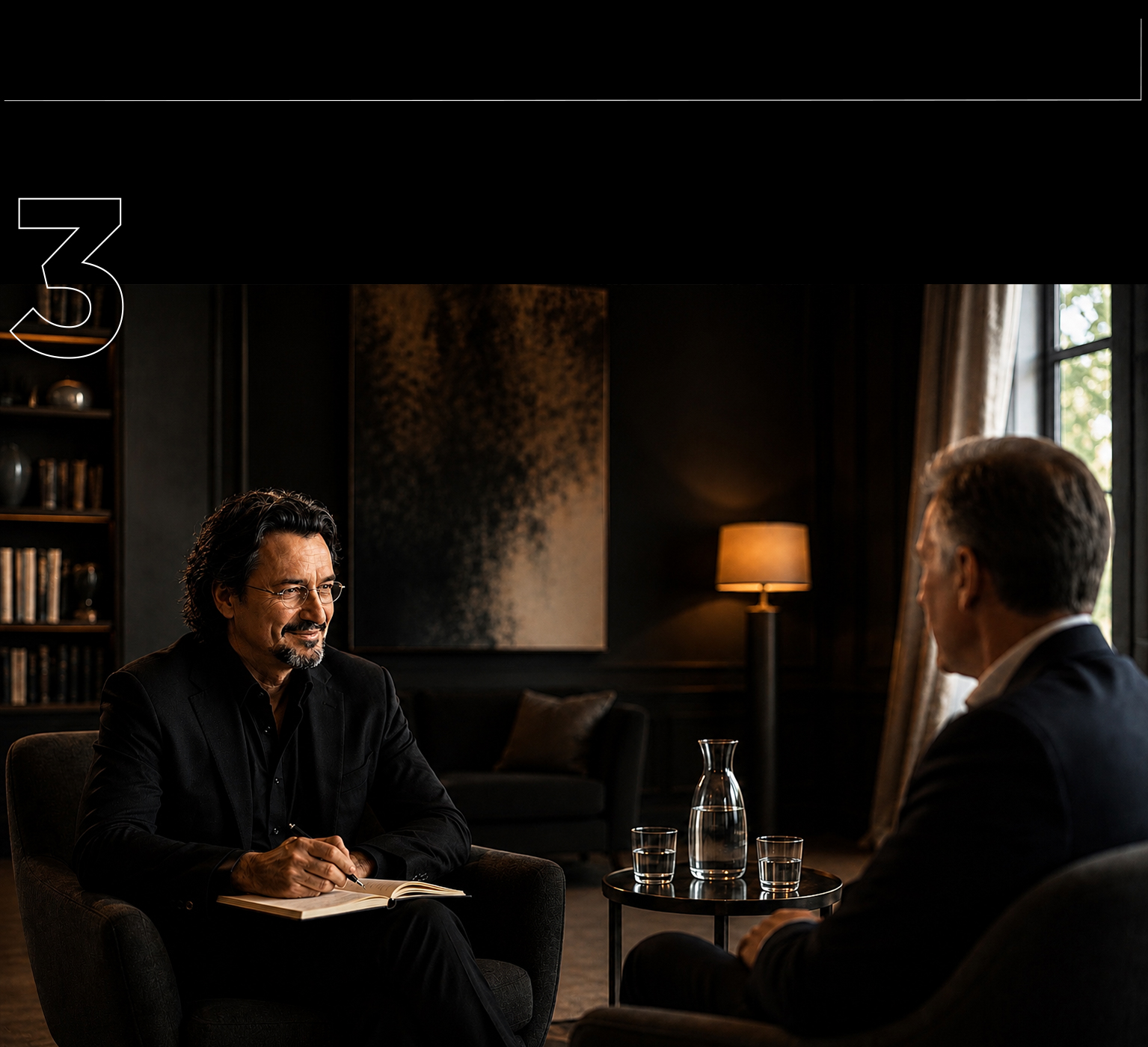 privatissimum Bild von Harald Danzmayr im Gespräch mit einem Klienten